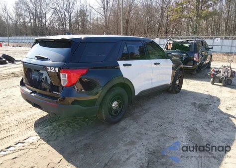 2021 Ford Police Interceptor Utility из США, поврежденный, VIN 1FM5K8AC6MNA04890